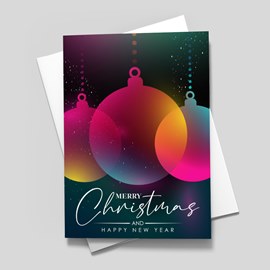 Sunset Ornaments Holiday Card