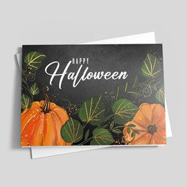 Shimmering Pumpkins Halloween Card