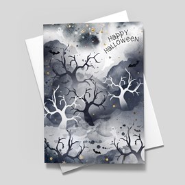 Haunted Forest Halloween Card