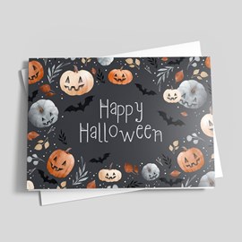 Haunted Pumpkins Halloween Card