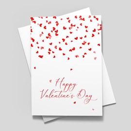 Confetti Hearts Galore Valentine Card