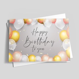 Sunshine Balloons Birthday Card