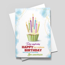 Cupcake Wishes Birthday Card