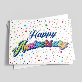 Confetti Shower Anniversary Card