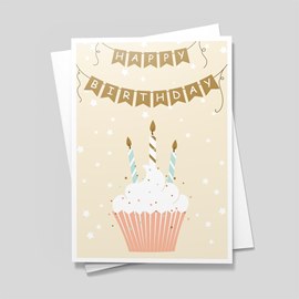 Cupcake Sprinkles Birthday Card