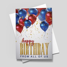 Balloon Launch Birthday Card