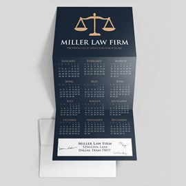 Golden Scales Calendar Card