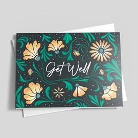 Midnight Garden Get Well Card