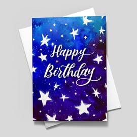 Starry Sky Birthday Card
