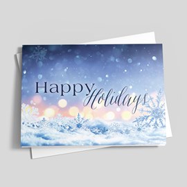 Hues of Blue Holiday Card