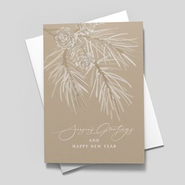 Graceful Evergreen Holiday Card