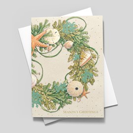 Shell Wreath Holiday Card