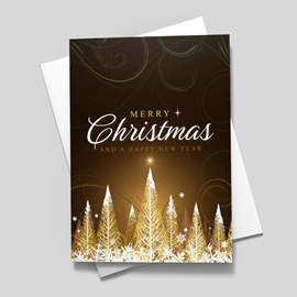 Lighted Forest Holiday Card