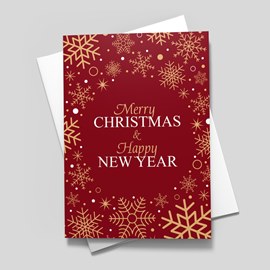 Painted Snowflakes Holiday Card