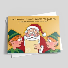 Notarized List Holiday Card