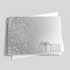 Stunning Silver New Year Card