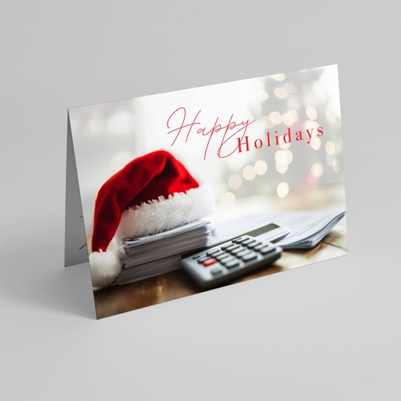 holiday card with photo placeholder