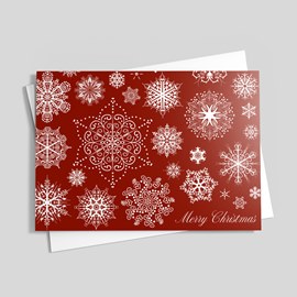 Snowflake Cluster Holiday Card