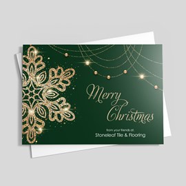 Shimmering Snowflake Holiday Card
