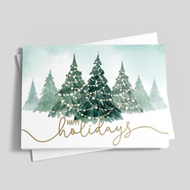 Woodland Tinsel Holiday Card