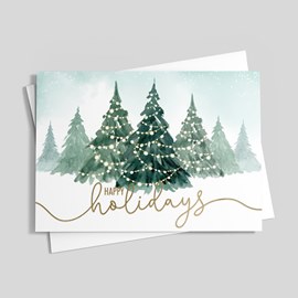 Festive Woodland Tinsel Accent Card