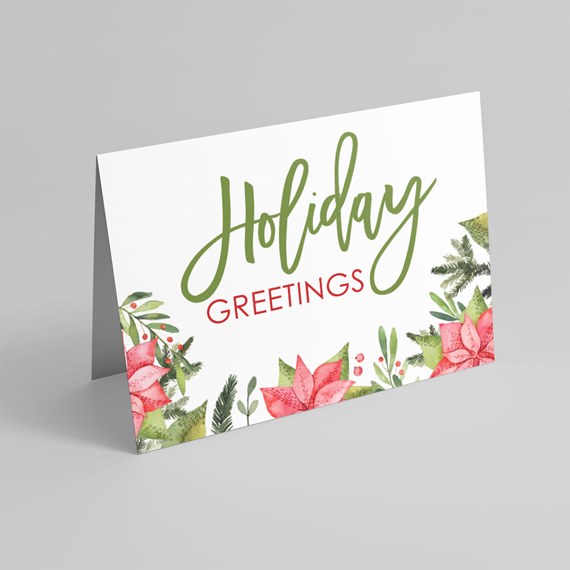 greeting card with floral design and text