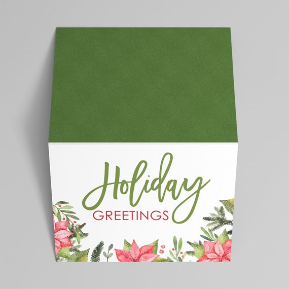 box with floral design and text