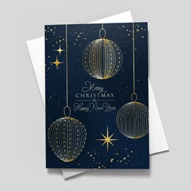 Moonlight Ornaments Holiday Card