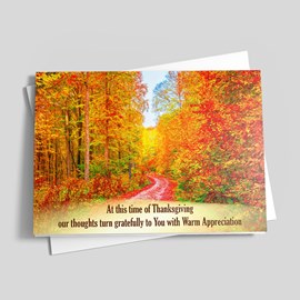 Walk of Gratitude Thanksgiving Card