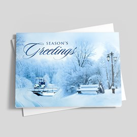 Winter Rounds and Warm Wishes Holiday Card