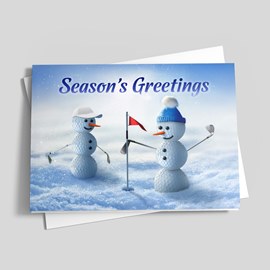 Golfer's Wonderland Holiday Card