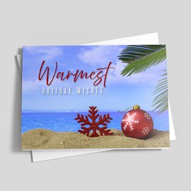 Festive Ruby Red Holiday Card