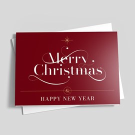 Richly Burgundy Christmas Card