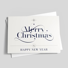 Festive White Christmas Card