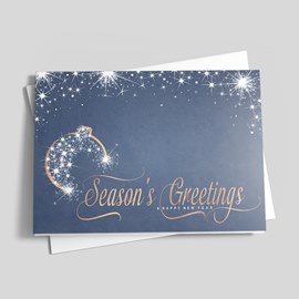 Festive Gold Script Holiday Card