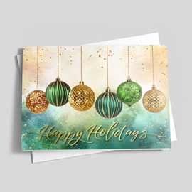 Glamourous Ornaments Holiday Card