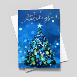 Blustery Tree Christmas Card