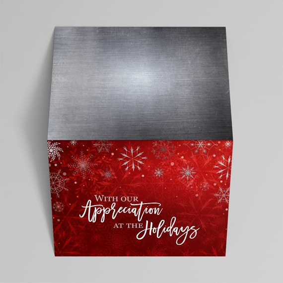 decorative box with snowflake design