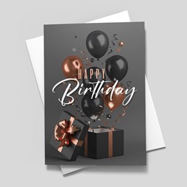 Birthday Rose Gold Mystery Greeting Card