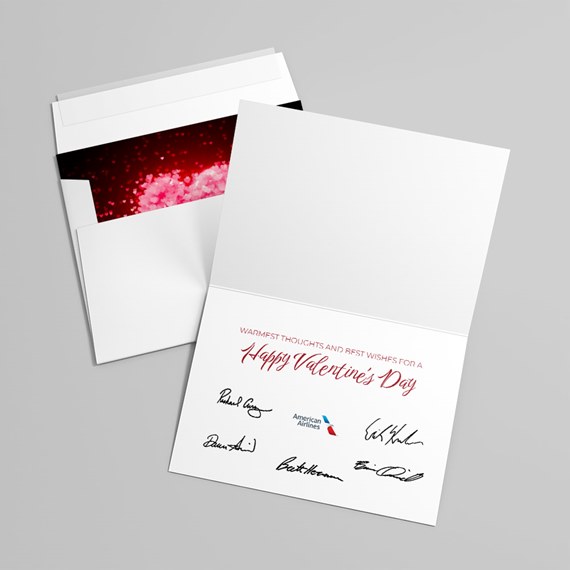 greeting card with customizable text area and photo placeholder