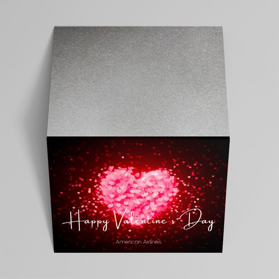 greeting card heart design and customizable text area