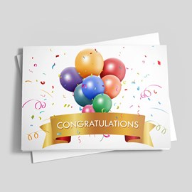 Colorful Balloons Congratulations Card