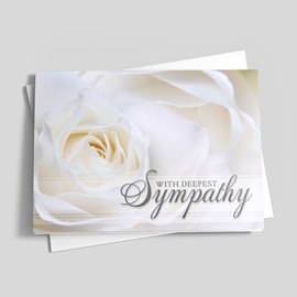 White Rose Sympathy Card