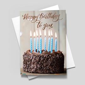 Star Candle Birthday Card
