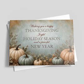Muted Pumpkin Holiday Trio Card