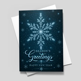 Snowflake Spotlight Holiday Card