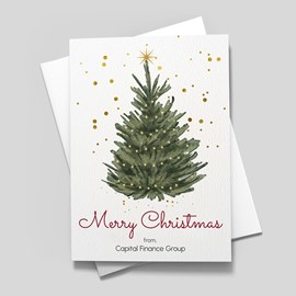 Little Green Tree Christmas Card