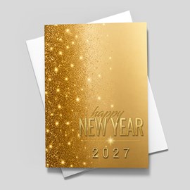 Golden Celebrate New Year Card