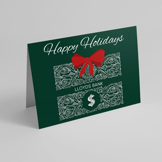 holiday card with decorative elements 