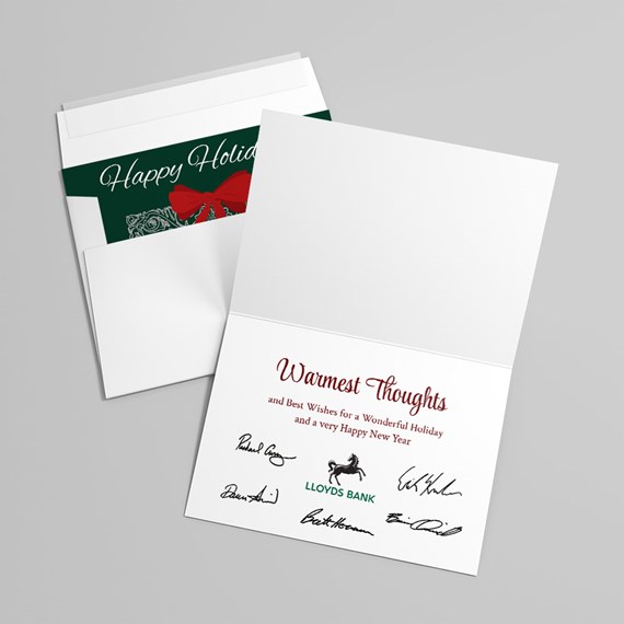 holiday card with photo placeholder